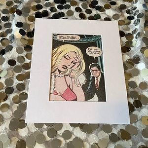 Oh my head is splitting get some aspirin comic Art matted pop headache lady